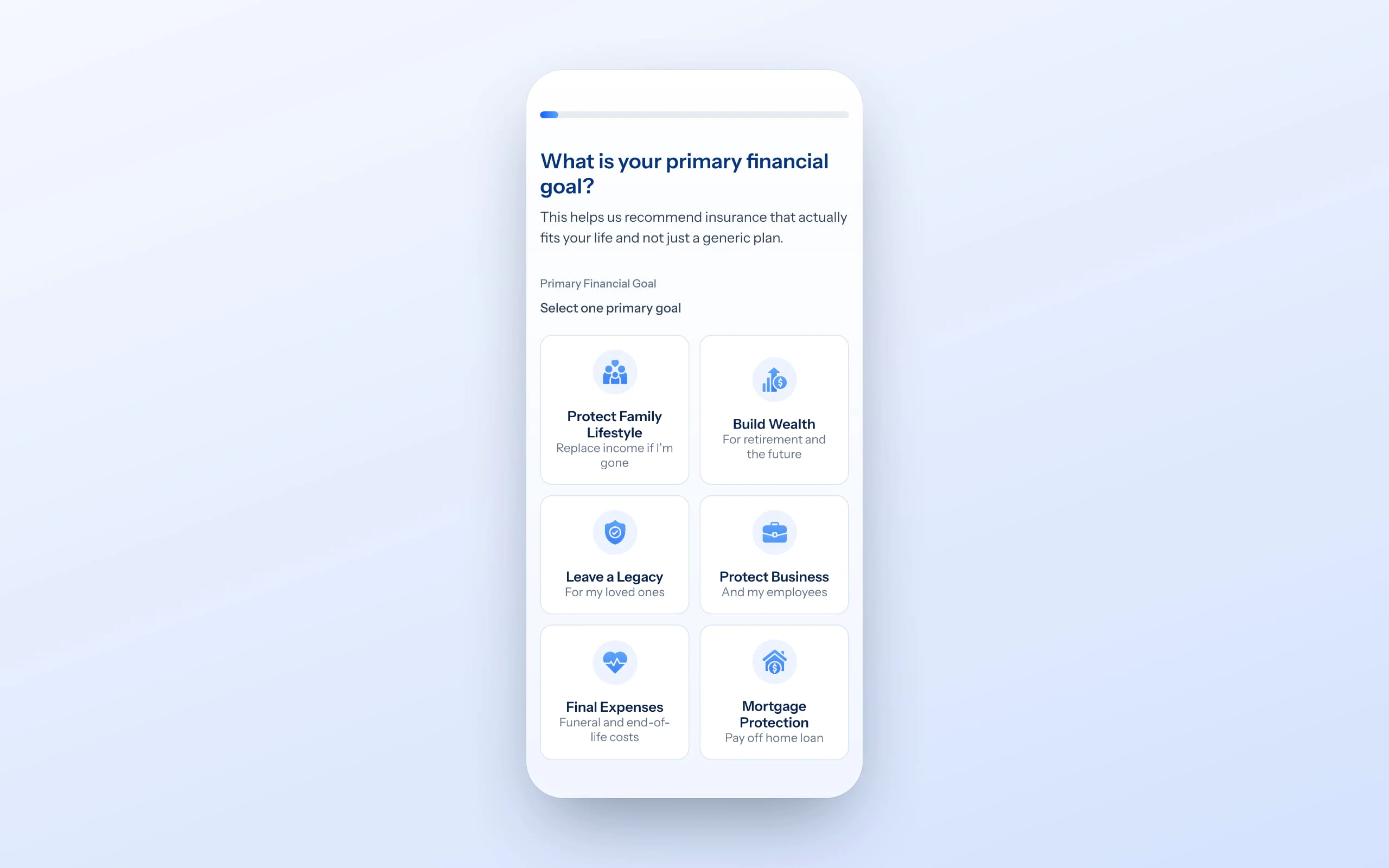 Guided assessment on mobile